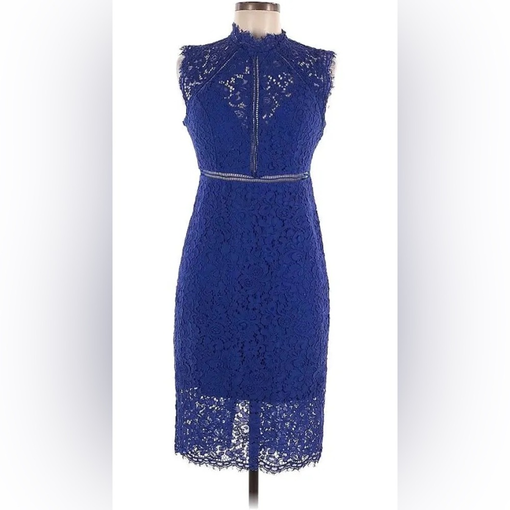 NWT Bardot cobalt lace sheath dress. Never worn!